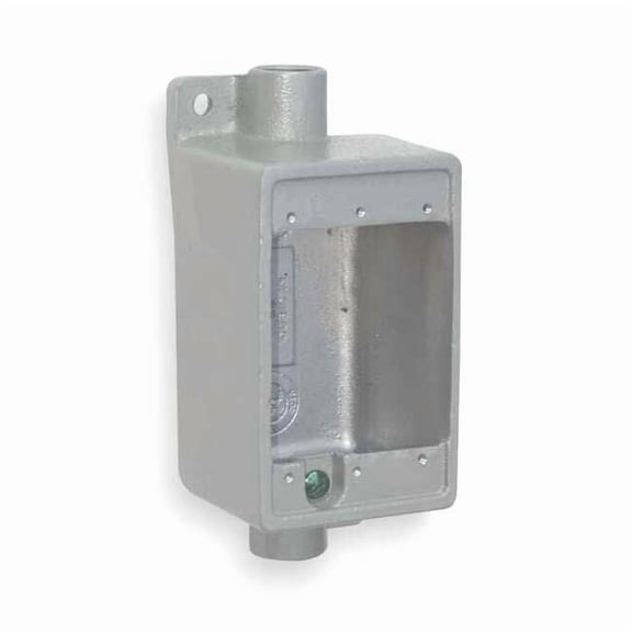 Hubbell Killark Weatherproof Box,1/2 in Hub,Iron FDC-1M