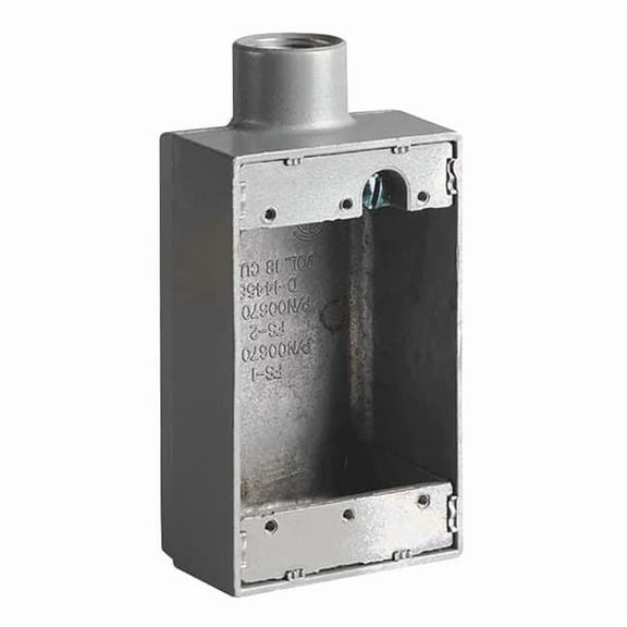 Hubbell Killark Weatherproof Box,1/2in Hub,1cu. in FS-1
