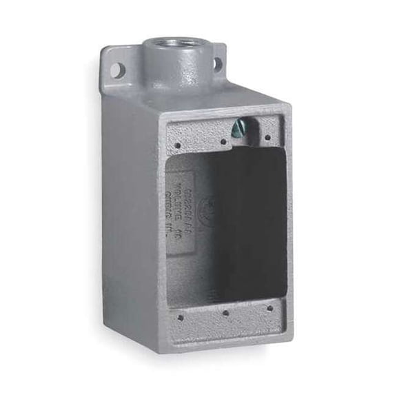Hubbell Killark Weatherproof Box,1Gang,Malleable Iron FD-1M