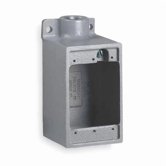 Hubbell Killark Weatherproof Box,28cu. in,Malleable Iron FD-2M