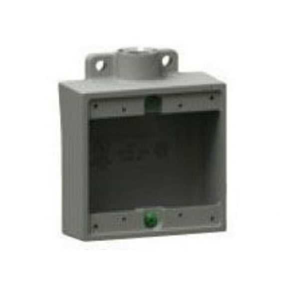 Hubbell Killark Weatherproof Box,2Gang,Iron 2FS-2M