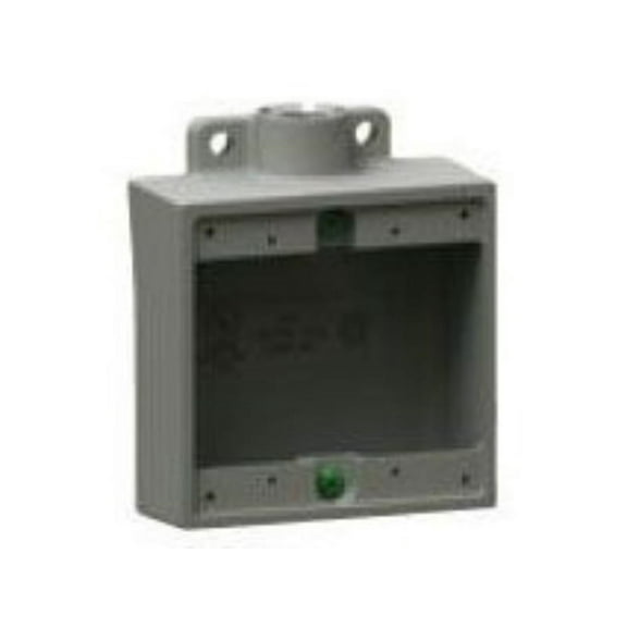 Hubbell Killark Weatherproof Box,2Gang,Iron 2FS-2M