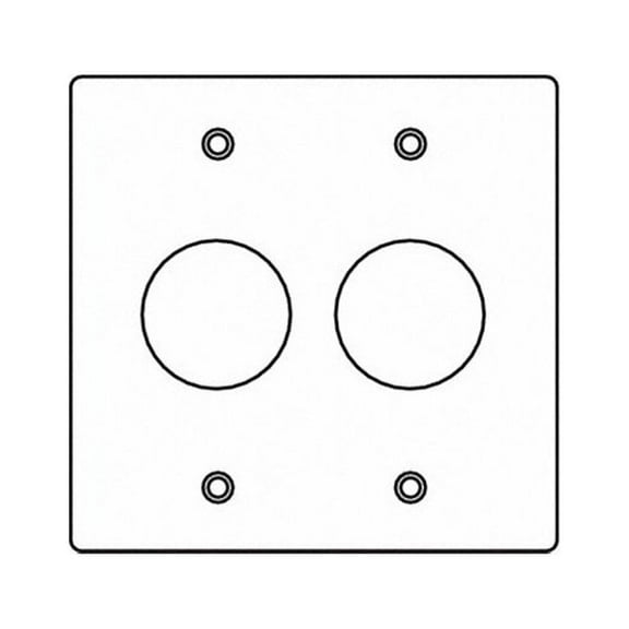 Weatherproof Cover, 2 Gang, Aluminum, Round Receptacle Cover Type