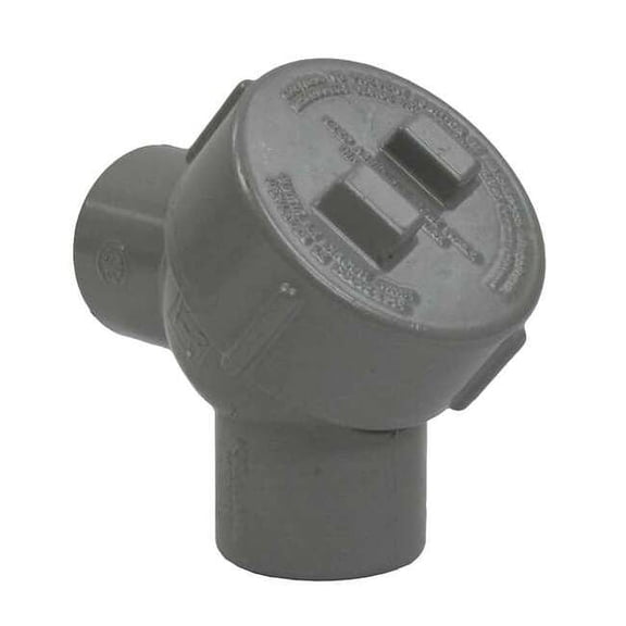 Hubbell Killark IMC Elbow, 3/4 in, Threaded, Aluminum, Powder Coated, Gray Y-2