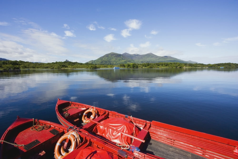 Killarney County Kerry Munster Ireland Two Boats In The Water Canvas Art - Peter Zoeller Design Pics (36 x 24)