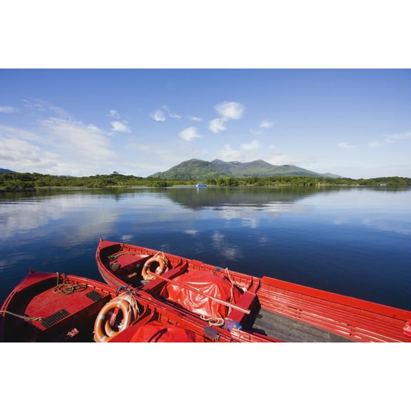 Killarney County Kerry Munster Ireland Two Boats In The Water Canvas Art - Peter Zoeller Design Pics (36 x 24)
