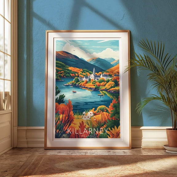Killarney Ireland County Kerry Print Irish Landscape Wall Art, Unframed Poster