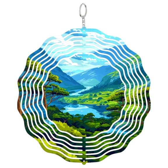 Killarney Ireland Lakes 3D Wind Spinner Kinetic Hanging Ornament Outdoor Garden Decor Ring Of Kerry Gift