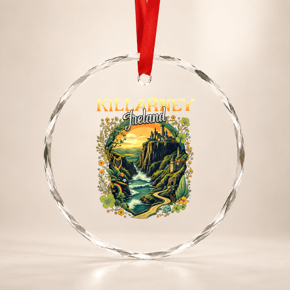 Killarney Ireland Vacation Trip Travel Irish Souvenir Glass Ornament