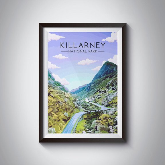 Killarney National Park Ireland Gap of Dunloe Scenery, Unframed Paper Poster 8x10in