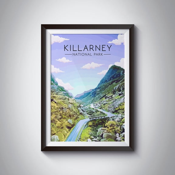 Killarney National Park Poster, Ireland Travel Print, County Kerry, Gap Of Dunloe, Ring Of Kerry, Wild Atlantic Way, Road Trip, Irish Gift Wall Art, Modern Wall Decor, 8x12 UNFRAMED