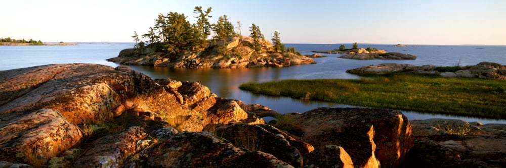 Killarney Provincial Park And Chikanishing Creek Georgian Bay Ontario Canvas Art - Ron Watts Design Pics (26 x 8)