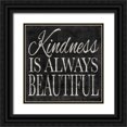 thumbnail image 1 of Killeen, Jen 12x12 Black Ornate Wood Framed with Double Matting Museum Art Print Titled - Kindness and Joy Signs I, 1 of 4
