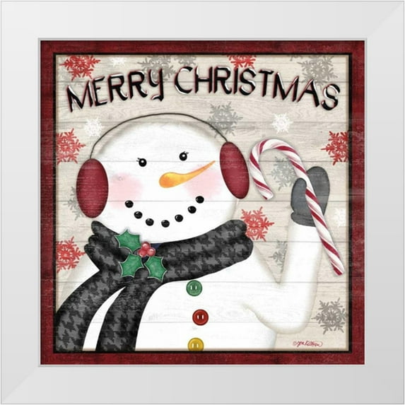 Killeen, Jen 15x15 White Modern Wood Framed Museum Art Print Titled - Rustic Snowmen II