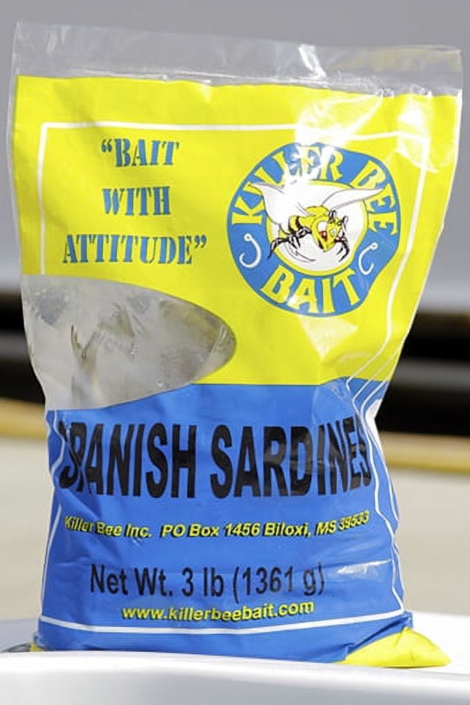 Killer Bee Bait Frozen Spanish Sardines 3 lb.