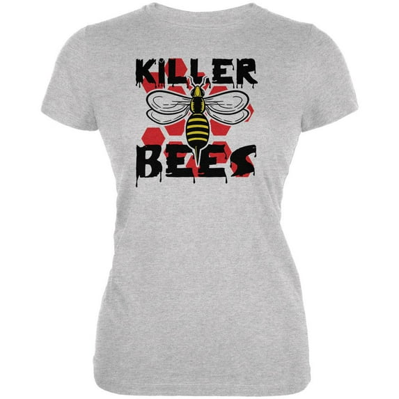 Killer Bees Honey Bee Juniors Soft T Shirt Heather MD