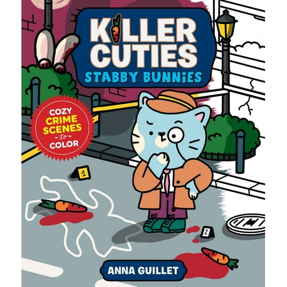 Killer Cuties: Stabby Bunnies: Cozy Crime Scenes to Color (Paperback)