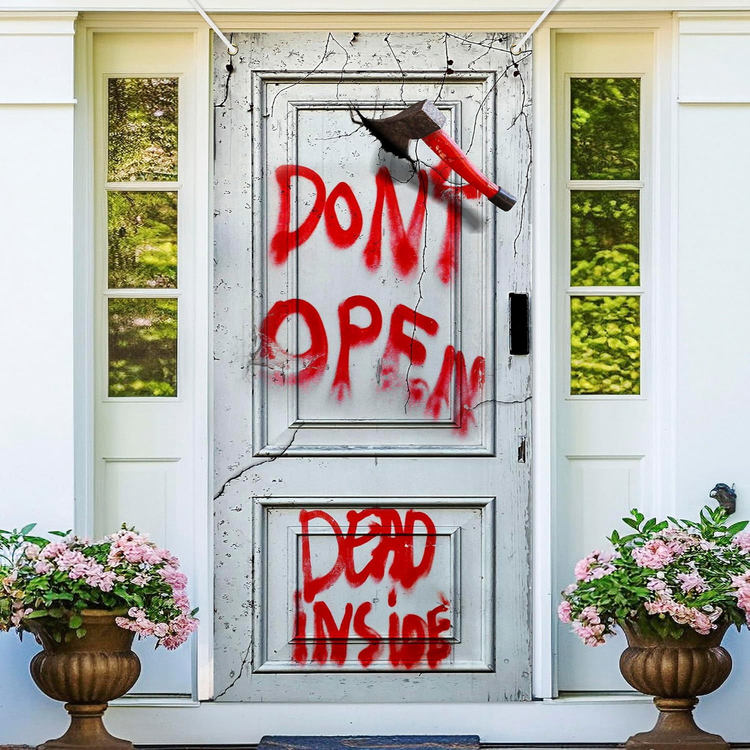 Killer Door Cover Banner DON''T OPEN &amp; DEAD INSIDE Sign Scary Theme Decor for Halloween Horror ...