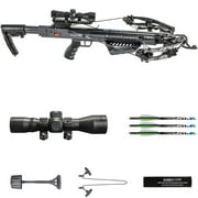 Killer Instinct Burner 415 Crossbow Bow Archery Pro Package with 3 Bolts, Gray