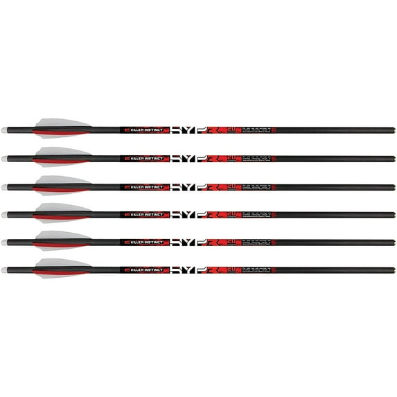 Killer Instinct MSCKI-1064-6 HYPR 20 Inch Carbon Crossbow Bolts (6 Pack)