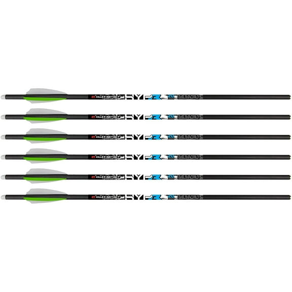 Killer Instinct MSCKI-1065-6 HYPR Lite 20 In. Carbon Crossbow Bolts, 6 Pack