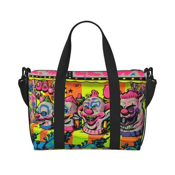 Killer Klowns From Oute Space Clown Hand Travel Bag Weekender Duffle Bag Sport Gym Carry On Tote Bags for Women Men
