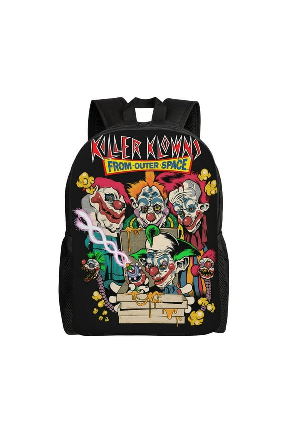 Killer Klowns From Outer Space Backpack Aesthetic Large Capacity Laptop Bookbag College Travel Hiking School Daypack Rucksack