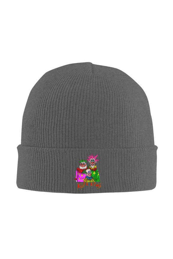 Killer Klowns From Outer Space Beanie Hat Winter Warm Knit Cuffed Cap For Women Men Deep Heather