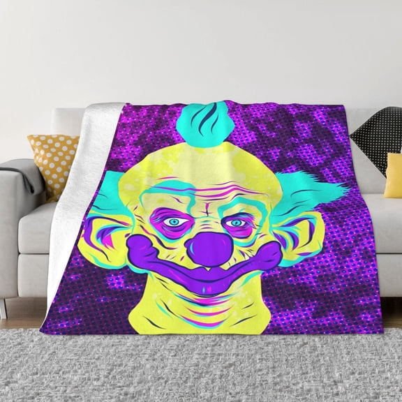 Killer-Klowns-From-Outer-Space-Clown Blanket - Ultra Soft Micro Fleece Throw Blankets, Comfy Throw Blanket For Couch, Gift For Adults, Kids And Teens, Bed, Sofa, Chair, Camping And Travel 60"X50"