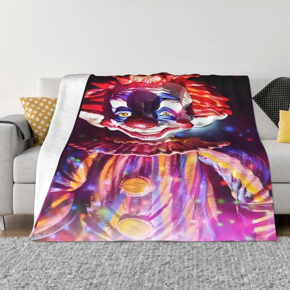 Killer-Klowns-From-Outer-Space-Clown Blanket - Ultra Soft Micro Fleece Throw Blankets, Comfy Throw Blanket For Couch, Gift For Adults, Kids And Teens, Bed, Sofa, Chair, Camping And Travel 40"X30"