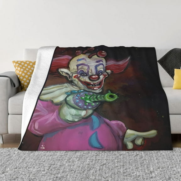 Killer-Klowns-From-Outer-Space-Clown Blanket - Ultra Soft Micro Fleece Throw Blankets, Comfy Throw Blanket For Couch, Gift For Adults, Kids And Teens, Bed, Sofa, Chair, Camping And Travel 60"X50"