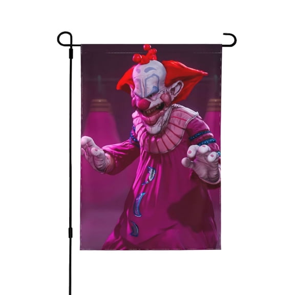 Killer-Klowns-From-Outer-Space-Clown Garden Flags, Double Sided Decorative Yard Flag For Outside Yard Lawn Outdoor Home Decoration 12.5"X18"
