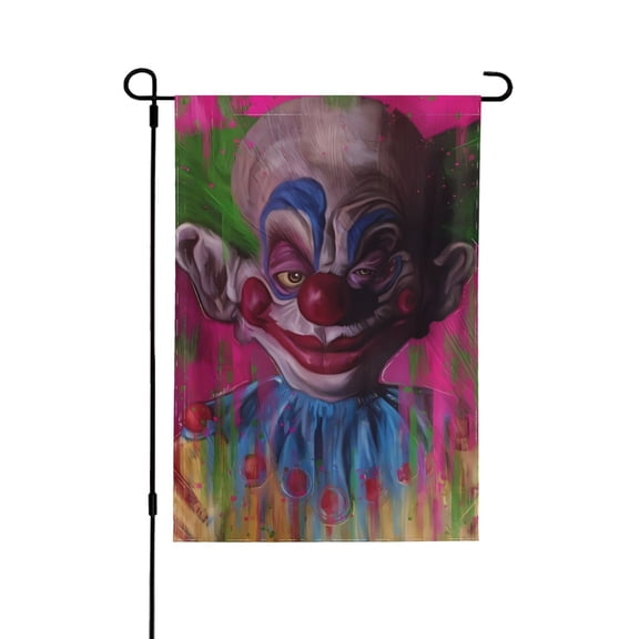 Killer-Klowns-From-Outer-Space-Clown Garden Flags, Double Sided Decorative Yard Flag For Outside Yard Lawn Outdoor Home Decoration 12.5"X18"