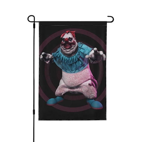 Killer-Klowns-From-Outer-Space-Clown Garden Flags, Double Sided Decorative Yard Flag For Outside Yard Lawn Outdoor Home Decoration 12.5"X18"