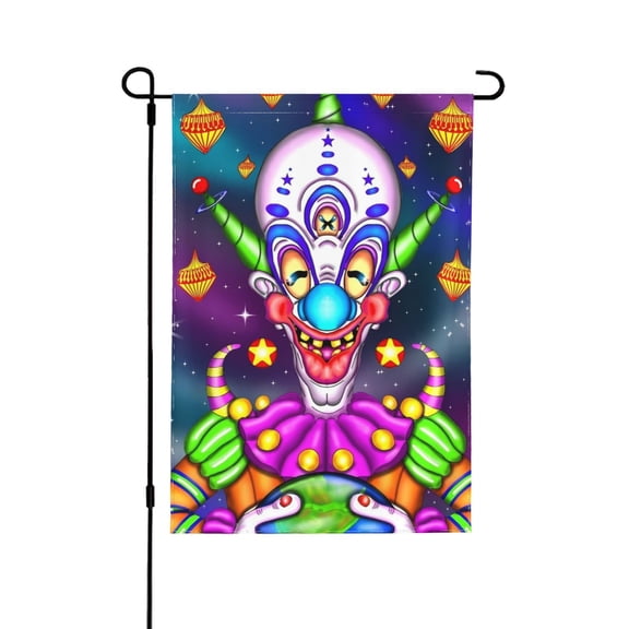 Killer-Klowns-From-Outer-Space-Clown Garden Flags, Double Sided Decorative Yard Flag For Outside Yard Lawn Outdoor Home Decoration 28"X40"