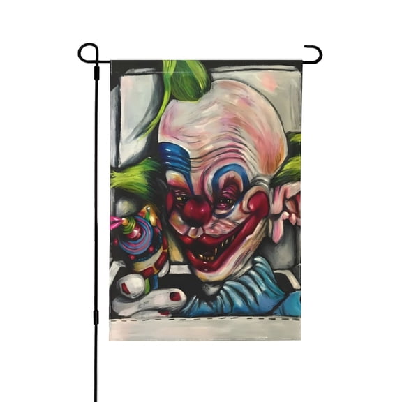 Killer-Klowns-From-Outer-Space-Clown Garden Flags, Double Sided Decorative Yard Flag For Outside Yard Lawn Outdoor Home Decoration 28"X40"