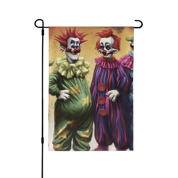 Killer-Klowns-From-Outer-Space-Clown Garden Flags, Double Sided Decorative Yard Flag For Outside Yard Lawn Outdoor Home Decoration 28"X40"