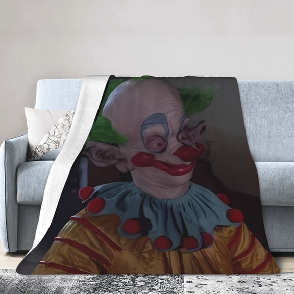 Killer Klowns From Outer Space Clown Throw Blanket, All Season Decorative Soft Cozy Fleece Blankets, Room Decor For Bed Chair Car Sofa Couch Bedroom