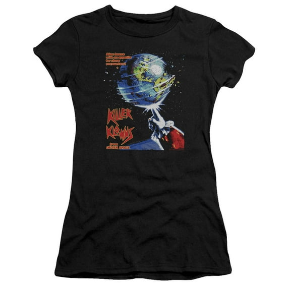 Killer Klowns From Outer Space Invaders Junior Women's T-Shirt Sheer Black