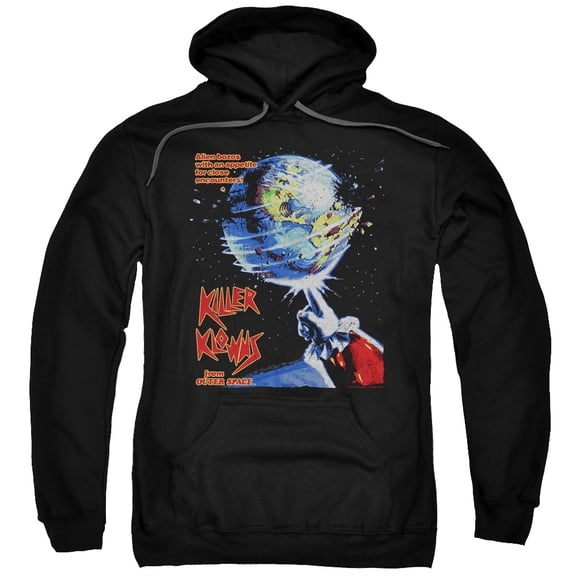 Trevco Sportswear MGM330-AFTH-4 Killer Klowns From Outer Space Invaders Adult Pullover Hoodie, Black - Extra Large