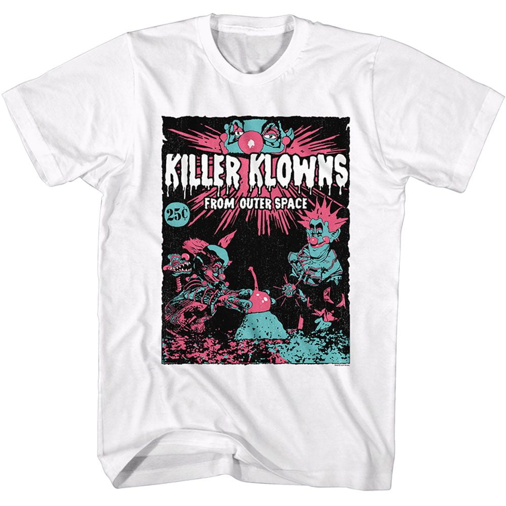 white klows Killer Klowns From Outer Space Killer Komic White Adult T-Shirt