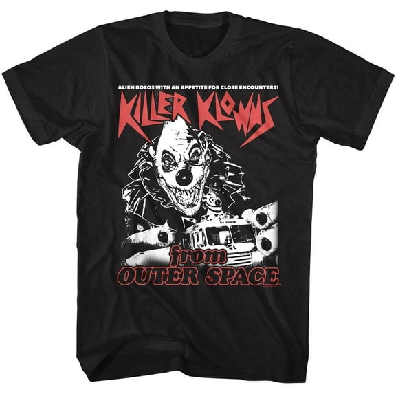 Killer Klowns From Outer Space - Klownzilla Poster - Officially Licensed American Classics - Front Print Solid Adult Short Sleeve T-Shirt