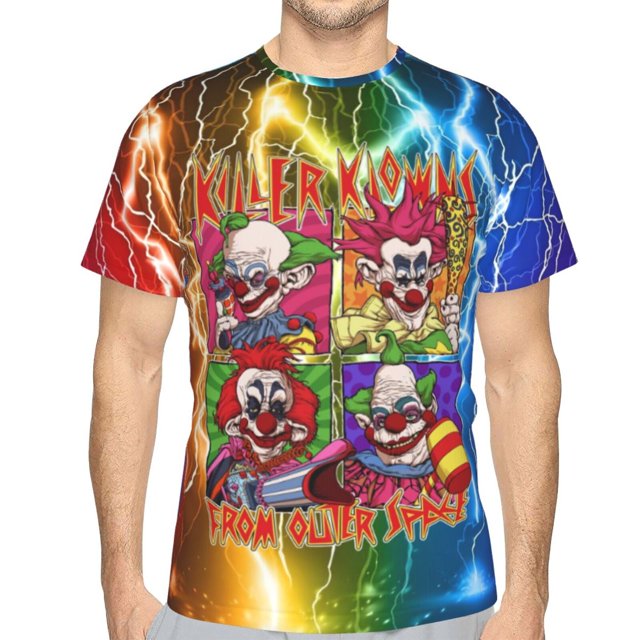 Killer Klowns From Outer Space Men's 3d Pattern Printed Short Sleeve T