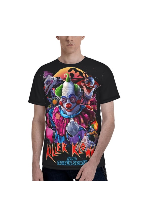 Killer Klowns From Outer Space Men's T Shirt Summer Casual Fashion Unisex Short Sleeve Graphic Crew Neck Tees Tops