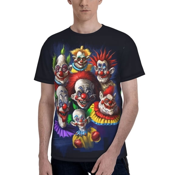 Killer Klowns From Outer Space Men's T Shirt Summer Casual Fashion Unisex Short Sleeve Graphic Crew Neck Tees Tops