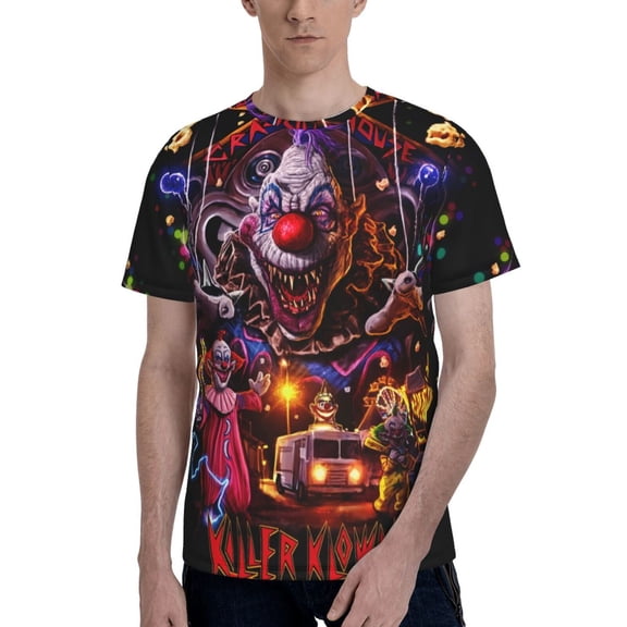 Killer Klowns From Outer Space Men's T Shirt Summer Casual Fashion Unisex Short Sleeve Graphic Crew Neck Tees Tops