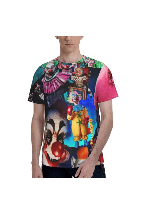 Killer Klowns From Outer Space Men's T Shirt Summer Casual Fashion Unisex Short Sleeve Graphic Crew Neck Tees Tops