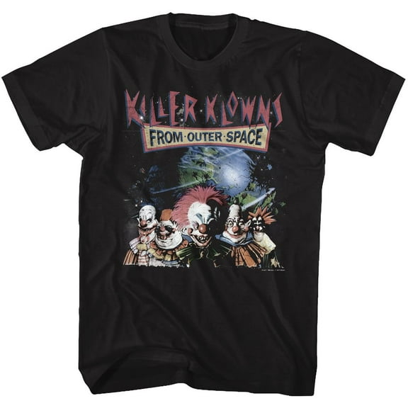 Killer Klowns In Outer Space Black Adult T-Shirt