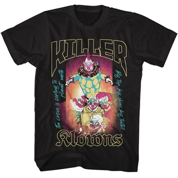 Killer Klowns In Outer Space Black Adult T-Shirt