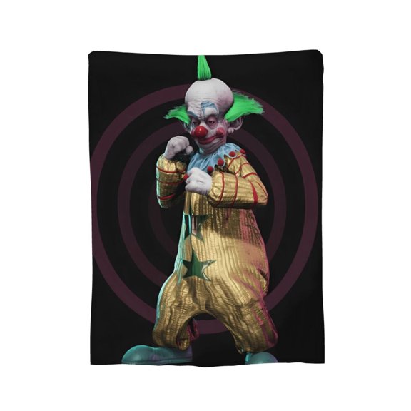 Killer Klowns From Outer Space Clown Blanket, Soft Flannel Throw Cozy Flannel Blankets Travel Throw Blanket Super Soft Lightweight Bedding Lap Chair Sofa for Adults Kids Teens 60"X50"